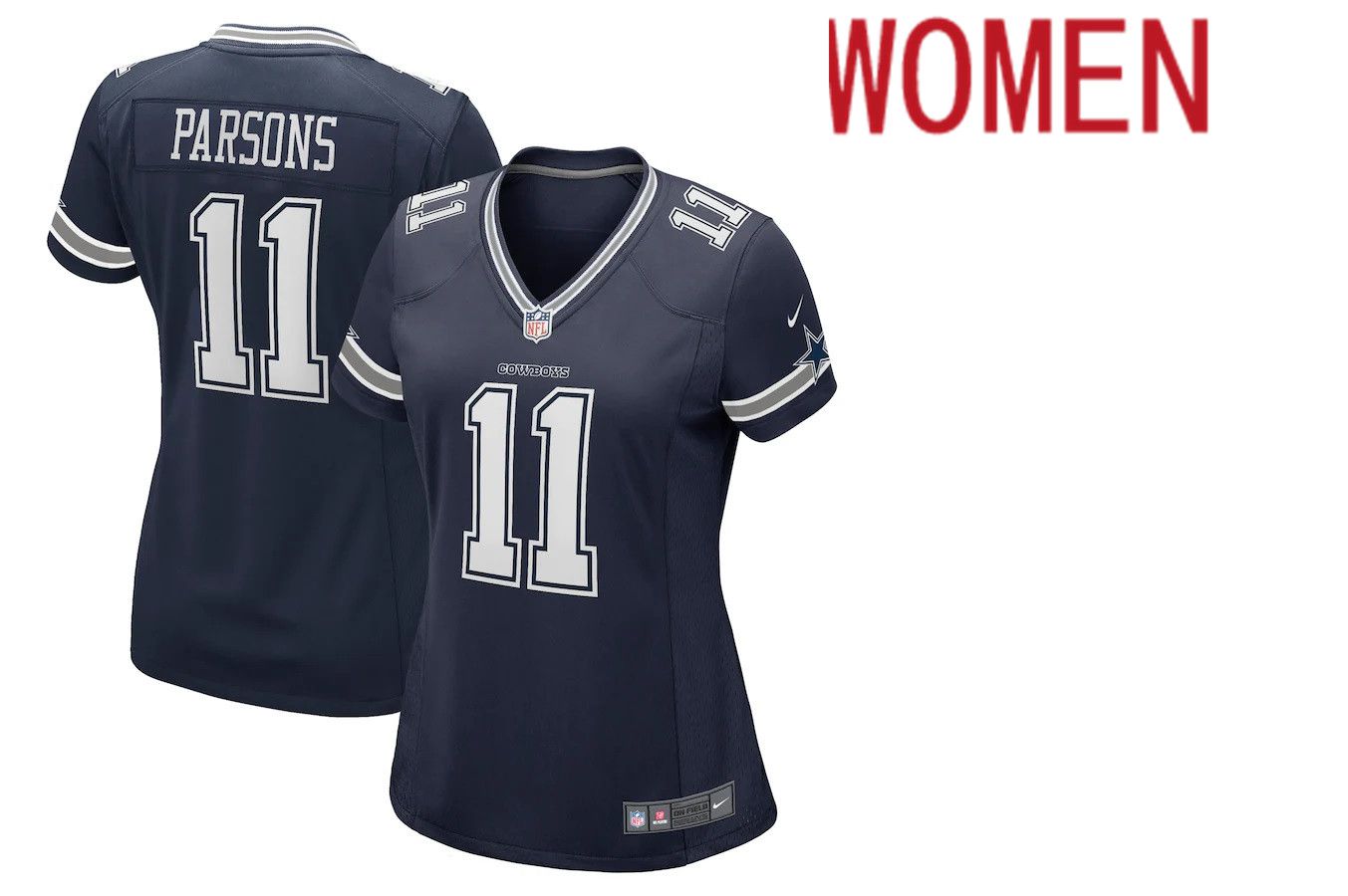 Women Dallas Cowboys 11 Micah Parsons Nike Navy Game NFL Jersey